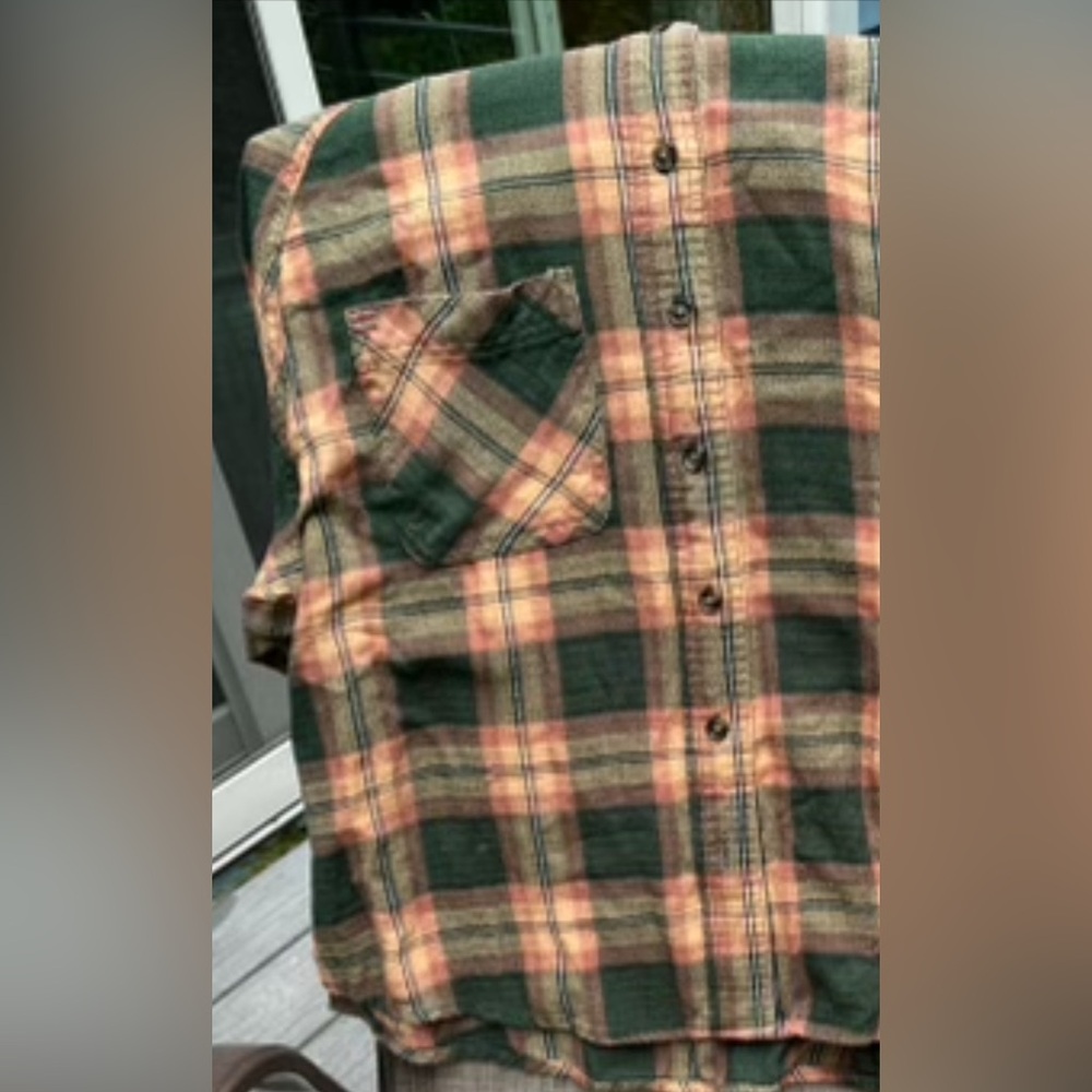 Orange and green flannel